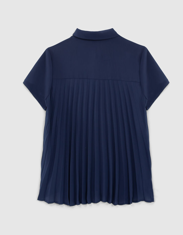 I.Code navy blue flowing top with pleated back-3 I.Code navy blue flowing top with pleated back-3