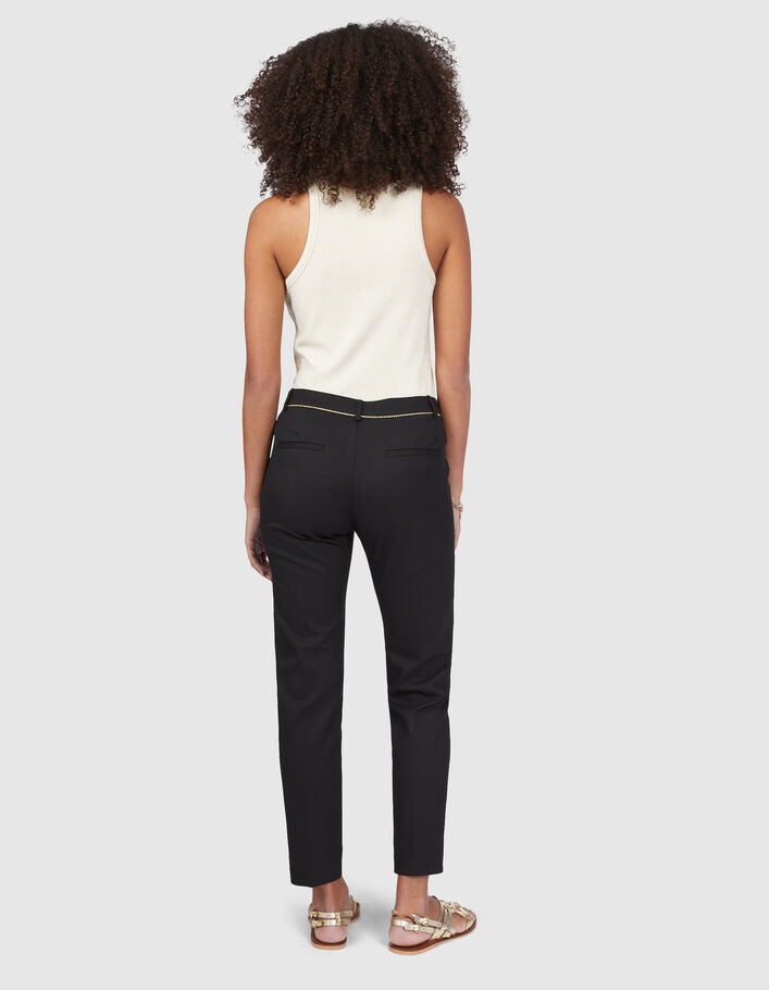 Pantalon city noir jacquard géométrique I.Code-3