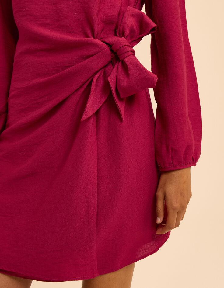 Roze jurk lange mouwen opzij te knopen I.Code-6 Roze jurk lange mouwen opzij te knopen I.Code-6