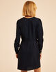 Robe marine effet drapé côté I.Code-4