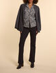 Chemise noire imprimé floral graphique I.Code-5