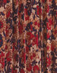 Robe longue rouge plissée imprimé fleuri I.Code-7