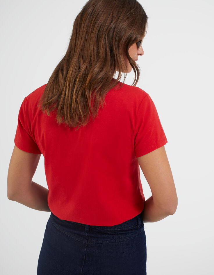 Camiseta cereza mensaje metalizado I.Code-11