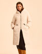 Omkeerbare parka zwart nylon en ecru sherpa I.Code-1
