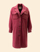 I.Code pink striped long coat-7