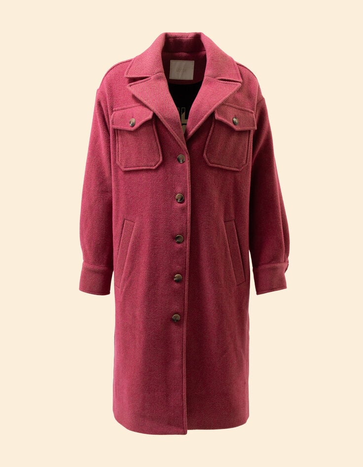 I.Code pink striped long coat-7 I.Code pink striped long coat-7