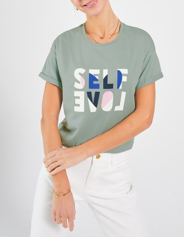 Camiseta menta mensaje I.Code -1 Camiseta menta mensaje I.Code -1
