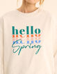 Sweat écru message multicolore I.Code-6