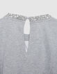Graues Sweatshirt mit Juwelenausschnitt in &Uuml;bergr&ouml;&szlig;e Damen-7