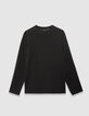 Schwarzes Herren-T-Shirt Langarm Wabenmuster DRY FAST-4