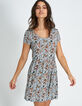 Gebroken witte jurk met bananenwax-print I.Code-2