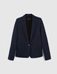 Marineblauer Damenblazer mit goldfarbenen Tennisstreifen-4