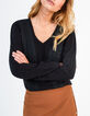 Schwarzer Strickpullover mit Spitze I.Code-6
