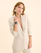 Ecru Blazer mit Blümchenprint I.Code-1