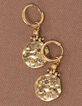 I.Code pendientes de aro con medalla de strass-3
