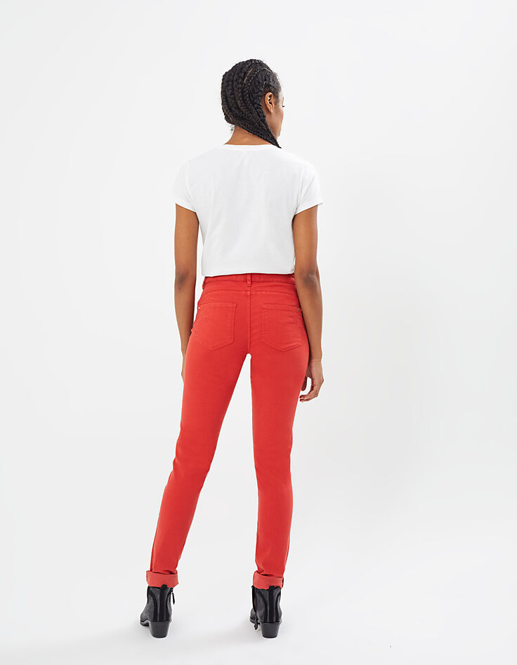 I.Code carnelian red slim jeans-3