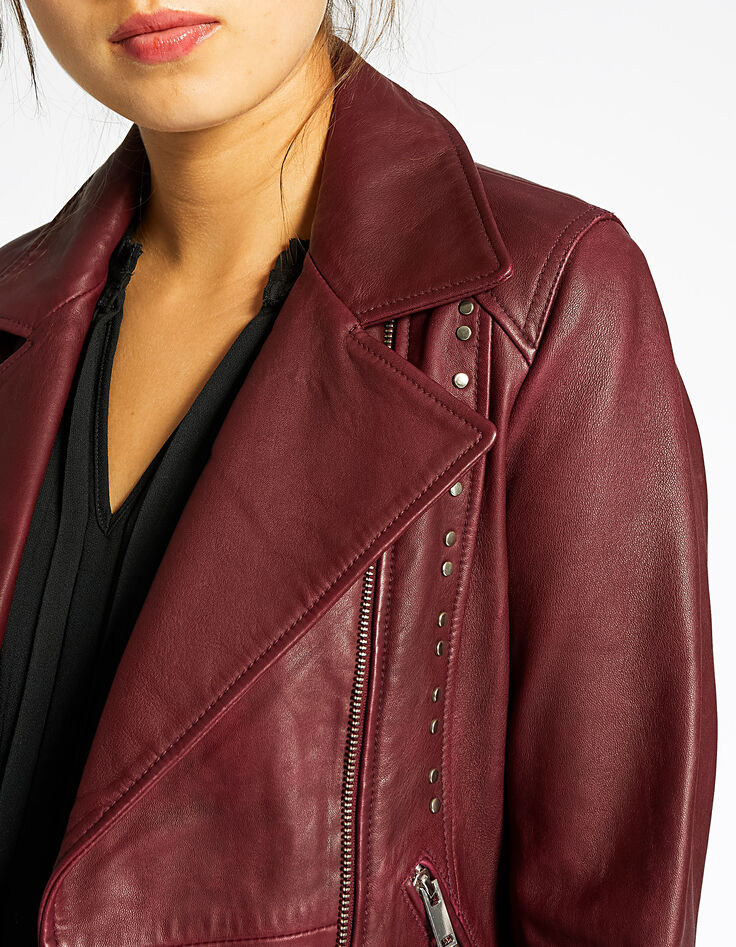 Veste en cuir rouge I.Code-3