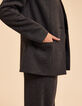 Veste de tailleur grise maille faux-uni I.Code-5