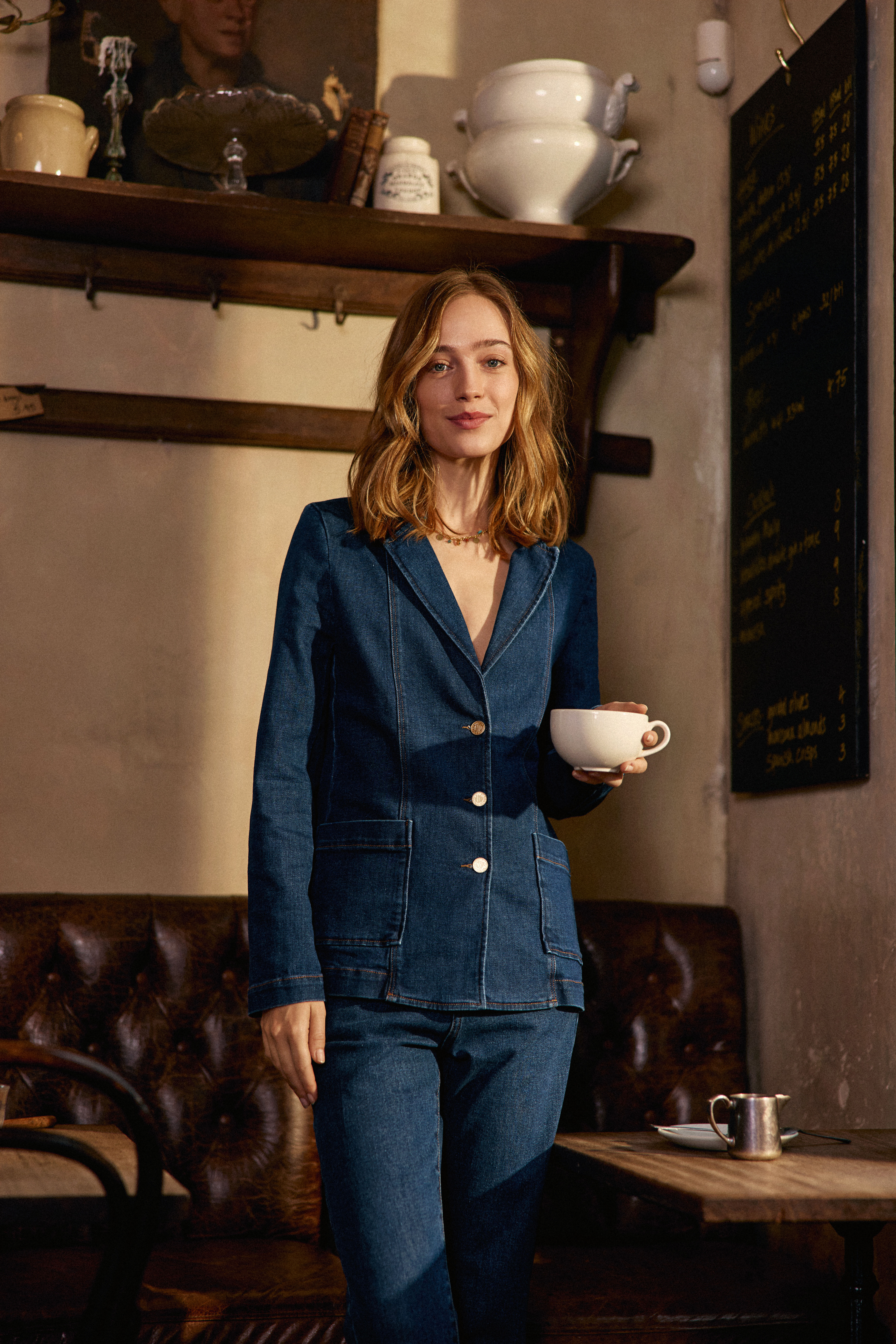 Jean suit jacket outlet
