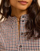 Camel blouse seersucker vichymotief I.Code-5