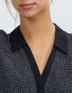 Top negro lunares cuello camisero I.Code-3
