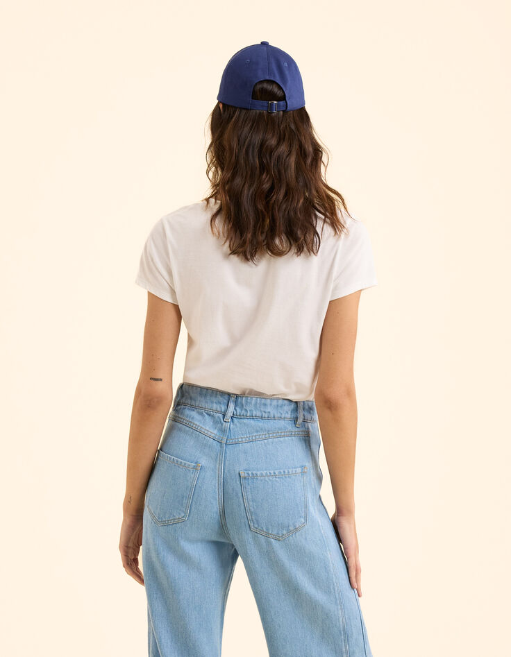 T-shirt blanc cassé brodé I.Code-6 T-shirt blanc cassé brodé I.Code-6