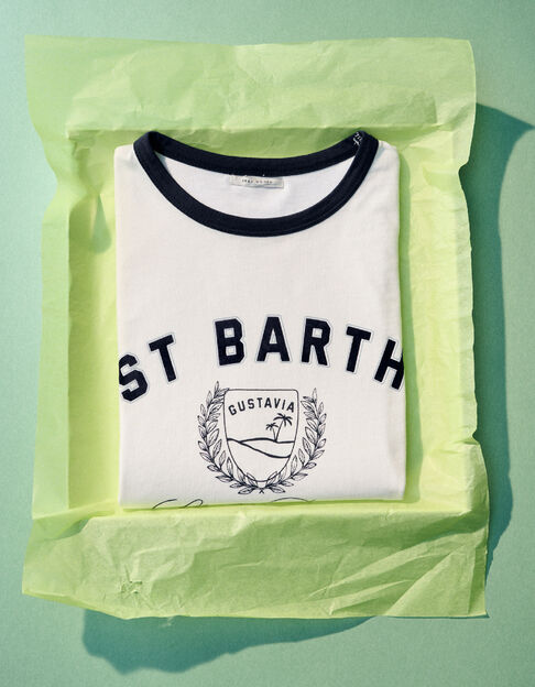 Wei&szlig;es T-Shirt mit Rundhalsausschnitt aus Bio-Baumwolle f&uuml;r Damen - IKKS