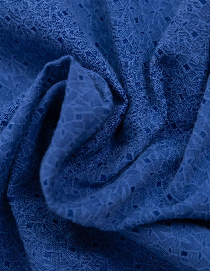 Blaues Hemdblusenkleid mit Jacquardmuster I.Code-4