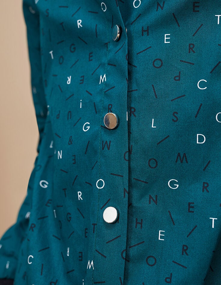 Camisa duck green estampado letras I.Code-5 Camisa duck green estampado letras I.Code-5