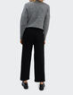 Jean boyfit noir à taille élastiquée I.Code-2