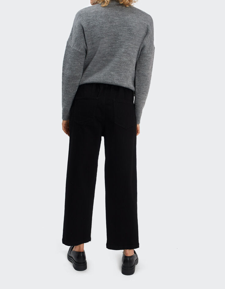 Jean boyfit noir à taille élastiquée I.Code-2
