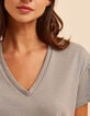 Grijs gebreid metallic T-shirt I.Code-2