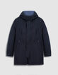 Leichter marineblauer WATERPROOF BREATHABLE Herren-Parka-5