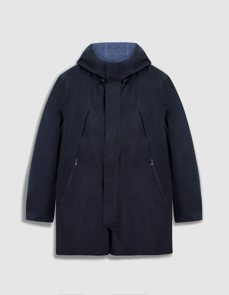 Leichter marineblauer WATERPROOF BREATHABLE Herren-Parka-5