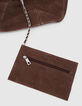 Hobo Tasche burgunderrot weiches Samt Leder Damen-5