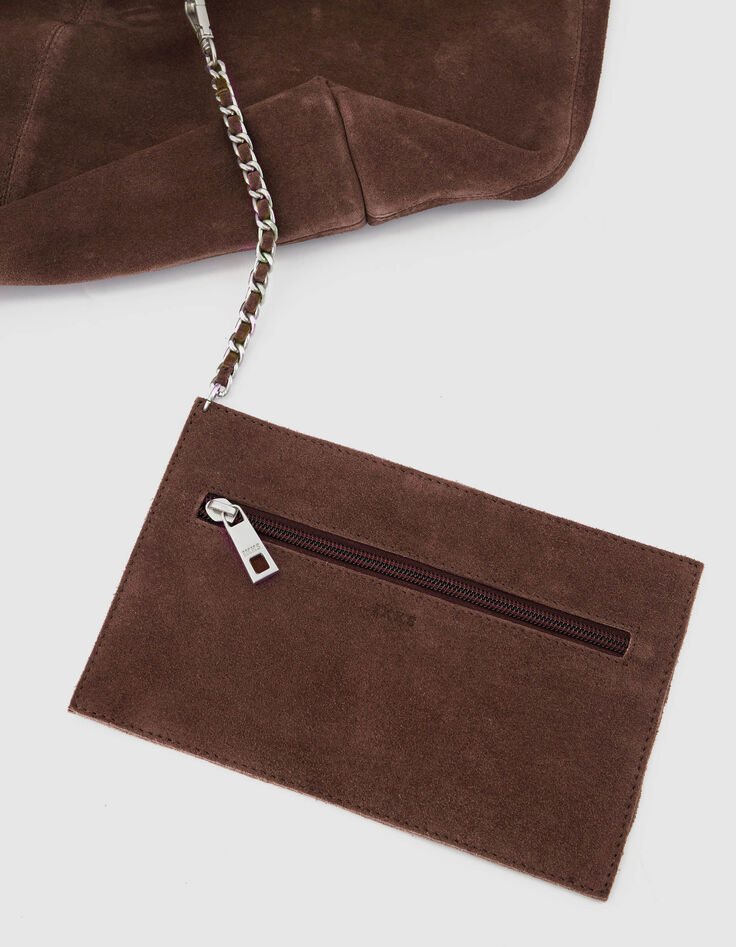 Hobo Tasche burgunderrot weiches Samt Leder Damen-5