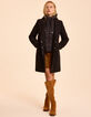 I.Code black coat with detachable facing-1