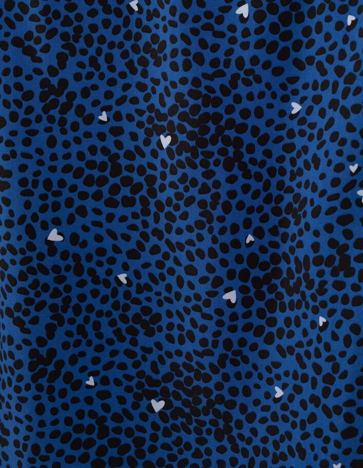 Blaues Lingerie-Top mit Animal-Print I.Code - I.CODE