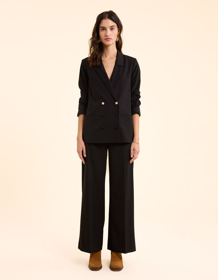 Veste de costume noire boutonnage croisé I.Code-5