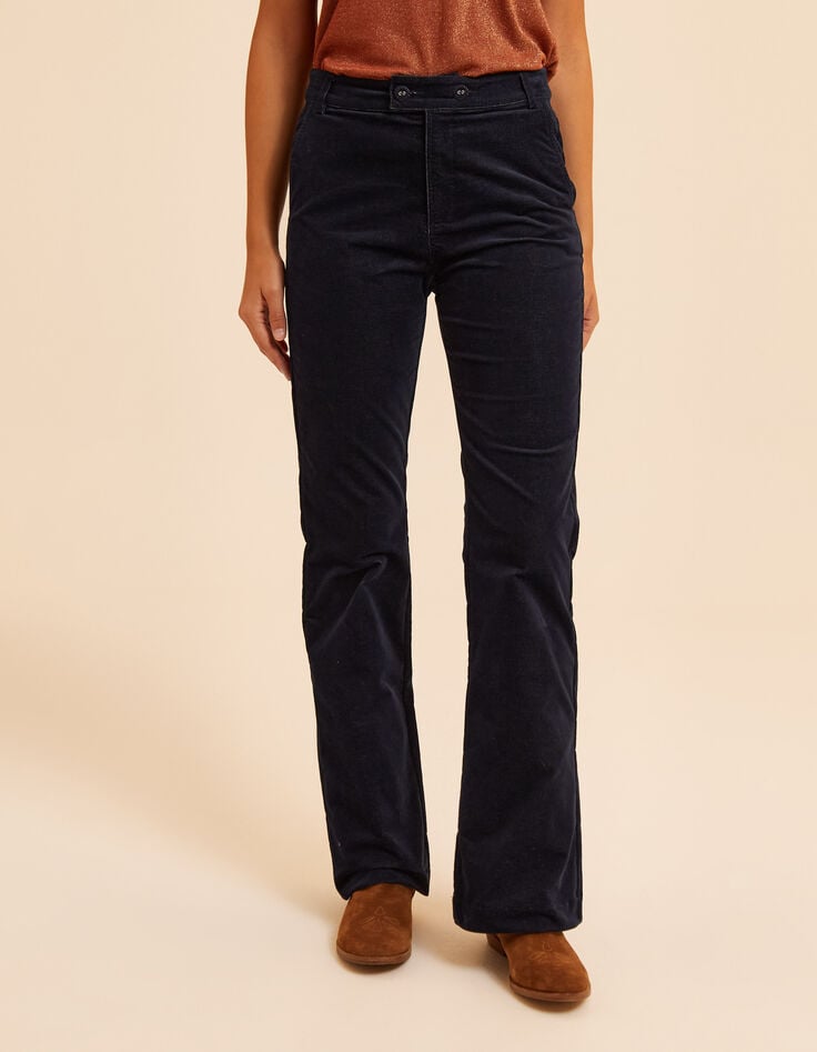 Pantalon marine velours effet denim I.Code-2 Pantalon marine velours effet denim I.Code-2