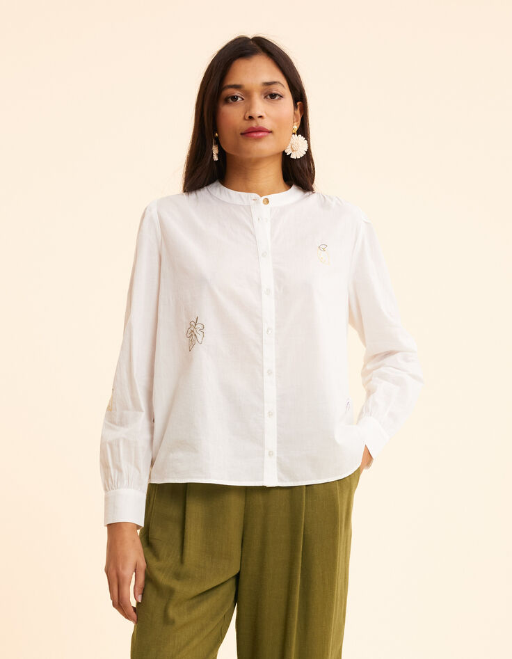 White shirt with I.Code color embroidery-4