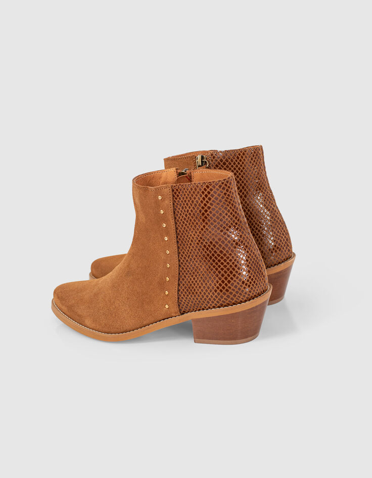 Boots fauve en cuir velours I.Code-3 Boots fauve en cuir velours I.Code-3