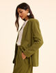 Anzugjacke aus khakifarbenem Leinengemisch I.Code-1
