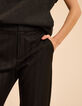 Zwarte geklede broek strepenmotief Laurence I.Code-5