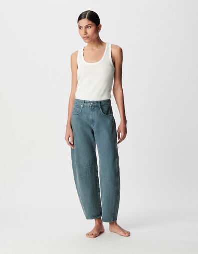 Damen 7/8 Gabrielle blau Barrel Jeans - IKKS