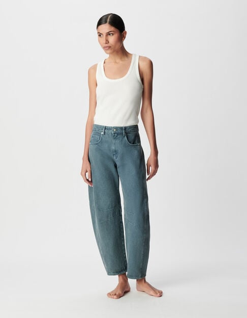 Damen 7/8 Gabrielle blau Barrel Jeans - IKKS