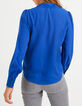 Camisa azul eléctrico con puños bordados I.Code-3