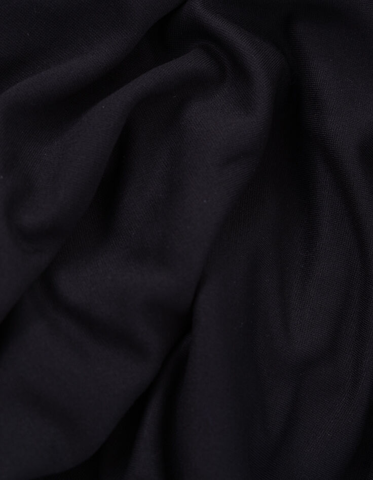 Robe longue noire molleton monogramme I.Code-7