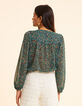 Blouse verte imprimé fruits d'été I.Code-4
