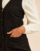 Vestido chaleco negro rayas I.Code-6